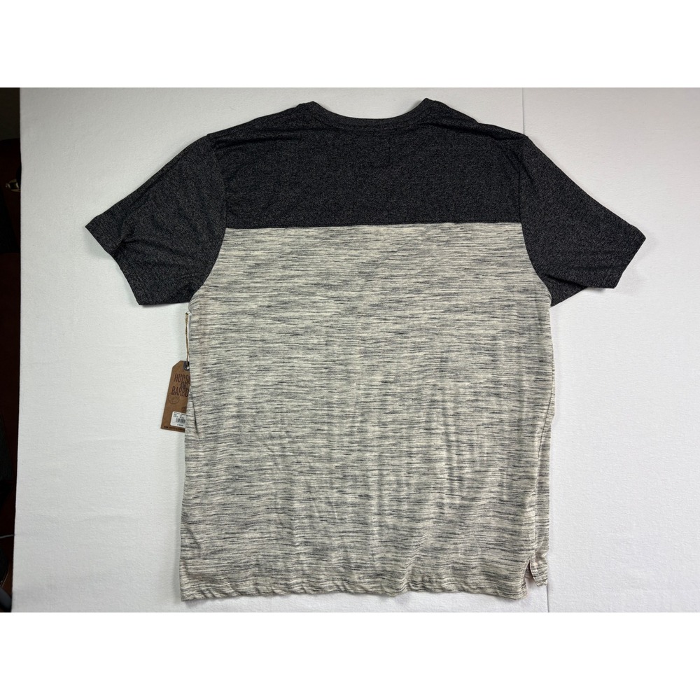 Hudson & Barrow Mens 3X Gray Space Dye Colorblock V-Neck T-Shirt NWT Big & Tall - Picture 2 of 7